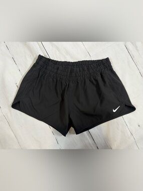 Nike Black Women's Athletic Shorts with White Swoosh 2 in inseam